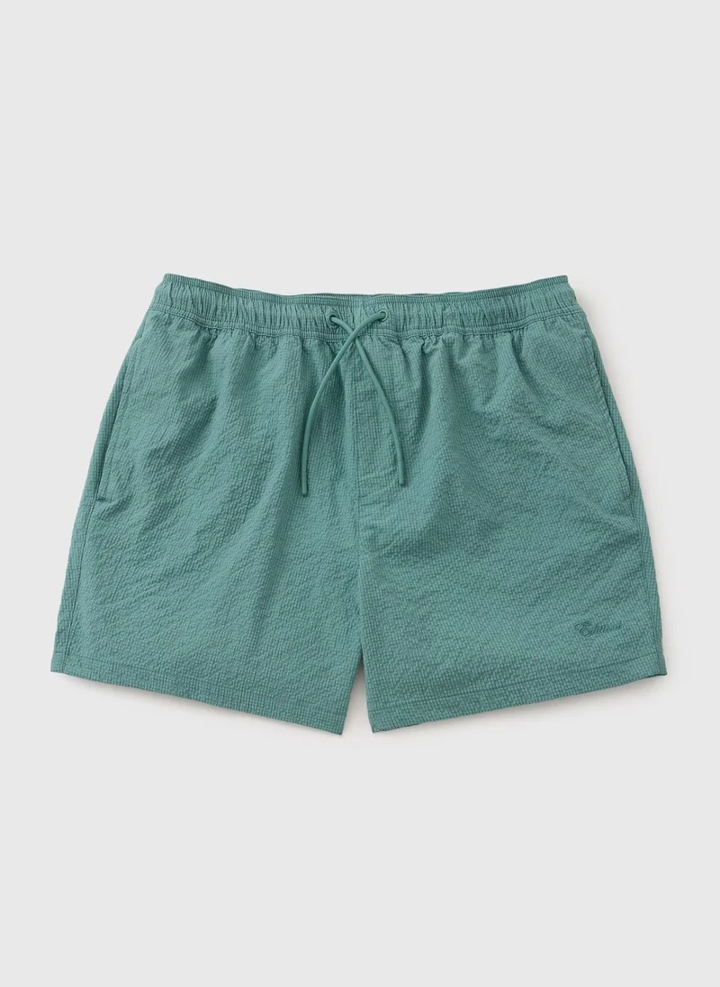 ماتلان Green Seersucker Swim Shorts